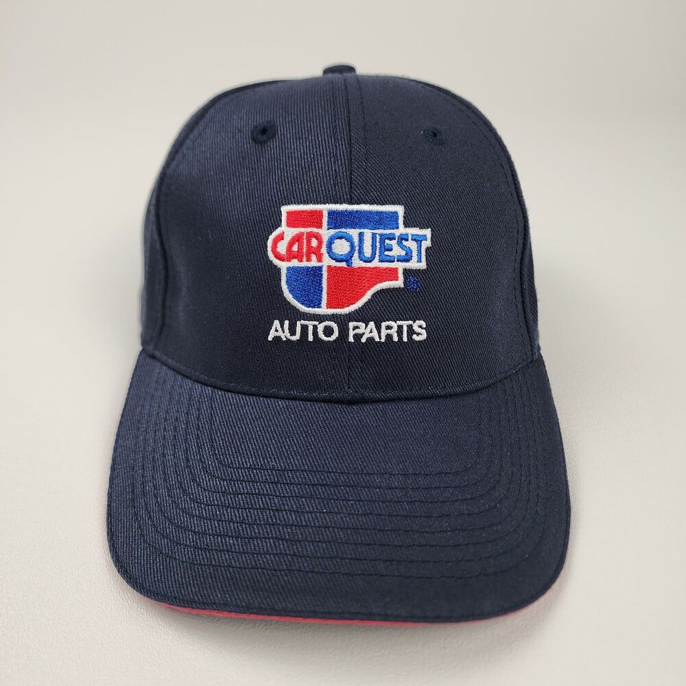 Carquest Auto Parts Adjustable Strapback Hat Cap Navy Blue Embroidered Logo